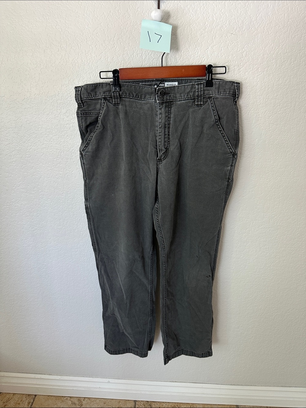 Carhartt Men's Pants Charcoal Gray Work Trousers